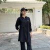 مانتو آیرو جلو زیپ کلاهدار کد 610