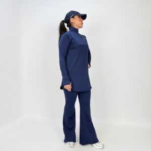 ست تونیک نیم زیپ و شلوار دمپا کد 690